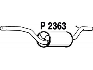 FENNO P2363 galinis duslintuvas 
 Išmetimo sistema -> Duslintuvas
1234018, 1253560, 1329718, 1364172