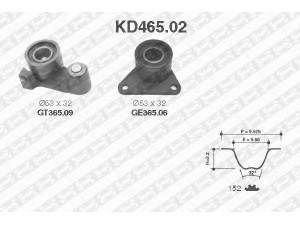 SNR KD465.02 paskirstymo diržo komplektas 
 Techninės priežiūros dalys -> Papildomas remontas
1271808, 9135555, 9135556.0