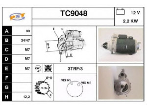 SNRA TC9048 starteris 
 Elektros įranga -> Starterio sistema -> Starteris