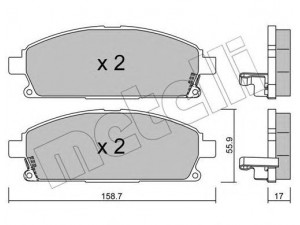 METELLI 22-0406-1 stabdžių trinkelių rinkinys, diskinis stabdys 
 Techninės priežiūros dalys -> Papildomas remontas
41060-1W385, 41060-1W387, 41060-1W388