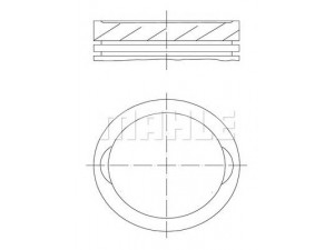 MAHLE ORIGINAL 038 13 00 stūmoklis 
 Variklis -> Cilindrai/stūmokliai
350 779 1