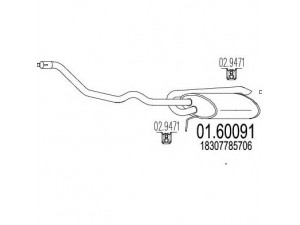 MTS 01.60091 galinis duslintuvas 
 Išmetimo sistema -> Duslintuvas
18307785706