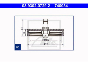 ATE 03.9302-0729.2 alsuoklio vamzdelis