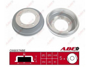 ABE C6G017ABE stabdžių būgnas 
 Stabdžių sistema -> Būgninis stabdys -> Stabdžių būgnas
6 464 214, 6464214