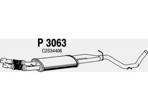 FENNO P3063 vidurinis duslintuvas 
 Išmetimo sistema -> Duslintuvas
C2S34406