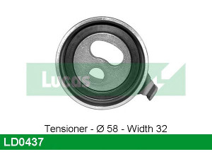 LUCAS ENGINE DRIVE LD0437 įtempiklio skriemulys, paskirstymo diržas