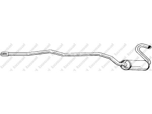 BOSAL 288-677 vidurinis duslintuvas 
 Išmetimo sistema -> Duslintuvas
6179185, 6192139