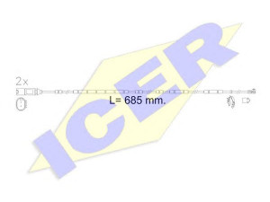 ICER 610618 E C įspėjimo kontaktas, stabdžių trinkelių susidėvėjimas 
 Stabdžių sistema -> Susidėvėjimo indikatorius, stabdžių trinkelės
34 35 6 857 154