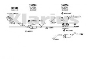 KLARIUS 600618E išmetimo sistema 
 Išmetimo sistema -> Išmetimo sistema, visa