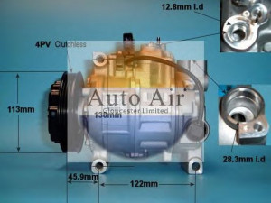 AUTO AIR GLOUCESTER 14-1251 kompresorius, oro kondicionierius 
 Oro kondicionavimas -> Kompresorius/dalys
4B0260805J, 8E0260805B, 8E0260805C