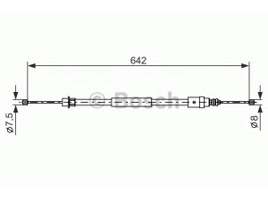 BOSCH 1 987 477 573 trosas, stovėjimo stabdys 
 Stabdžių sistema -> Valdymo svirtys/trosai
4745 H4, 4745 L6, 4745 H4, 4745 L6