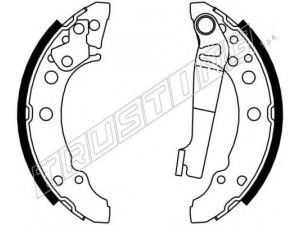 TRUSTING 124.280 stabdžių trinkelių komplektas 
 Techninės priežiūros dalys -> Papildomas remontas
171609525A, 171609526A, 171609527F