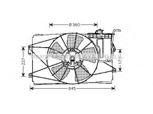 AVA QUALITY COOLING TO7524 ventiliatorius, radiatoriaus 
 Aušinimo sistema -> Oro aušinimas
163610D070, 1636323020, 1671121050