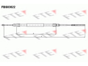 FTE FBS03022 trosas, stovėjimo stabdys 
 Stabdžių sistema -> Valdymo svirtys/trosai
34 40 1 166 234, 34 41 1 162 998