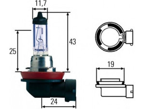 HELLA 8GH 008 356-181 lemputė, priekinis žibintas; lemputė, priekinis žibintas