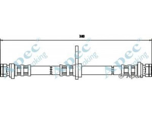 APEC braking HOS3252 stabdžių žarnelė 
 Stabdžių sistema -> Stabdžių žarnelės
46430SN7003, GBH90265, SHB100390