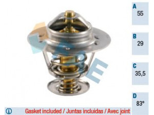 FAE 5306783 termostatas, aušinimo skystis 
 Aušinimo sistema -> Termostatas/tarpiklis -> Thermostat
96.095.011, 96.160.901, 9616090180