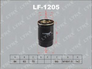 LYNXauto LF-1205 kuro filtras 
 Techninės priežiūros dalys -> Papildomas remontas
31922-26900, 31922-26901, 31922-3A800