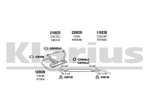 KLARIUS 180212E išmetimo sistema 
 Išmetimo sistema -> Išmetimo sistema, visa