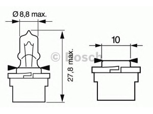 BOSCH 1 987 302 260 lemputė