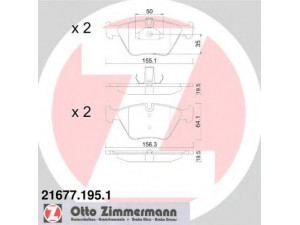 ZIMMERMANN 21677.195.1 stabdžių trinkelių rinkinys, diskinis stabdys 
 Techninės priežiūros dalys -> Papildomas remontas
3411 1 163 387, 3411 1 163 953