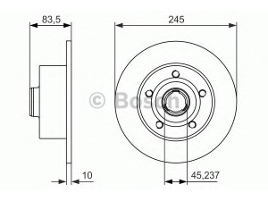 BOSCH 0 986 479 906 stabdžių diskas 
 Stabdžių sistema -> Diskinis stabdys -> Stabdžių diskas
8D0 615 601 B