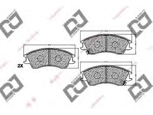 DJ PARTS BP1289 stabdžių trinkelių rinkinys, diskinis stabdys 
 Techninės priežiūros dalys -> Papildomas remontas
7251-93010, 7251-93011, 725193010