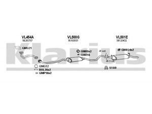 KLARIUS 390309U išmetimo sistema 
 Išmetimo sistema -> Išmetimo sistema, visa