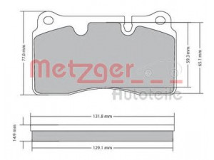 METZGER 1170366 stabdžių trinkelių rinkinys, diskinis stabdys 
 Techninės priežiūros dalys -> Papildomas remontas
7L6 698 151E, 7L6 698 151J, 7P6 698 151C