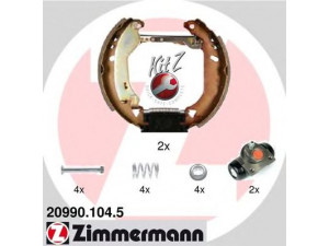 ZIMMERMANN 20990.104.5 stabdžių trinkelių komplektas 
 Techninės priežiūros dalys -> Papildomas remontas
