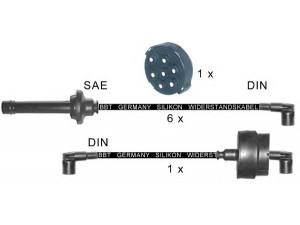 BBT ZK1025 uždegimo laido komplektas 
 Kibirkšties / kaitinamasis uždegimas -> Uždegimo laidai/jungtys
60534855, 605373030