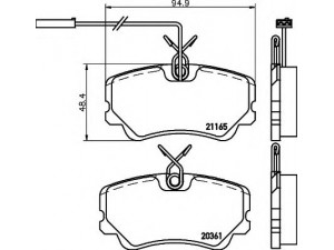 HELLA 8DB 355 018-051 stabdžių trinkelių rinkinys, diskinis stabdys 
 Techninės priežiūros dalys -> Papildomas remontas
0005893947, 0060765019, 006076501900