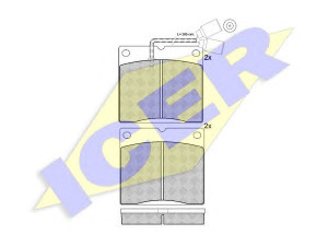 ICER 151222 stabdžių trinkelių rinkinys, diskinis stabdys
0199247, 1909297
