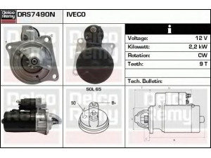 DELCO REMY DRS7490N starteris 
 Elektros įranga -> Starterio sistema -> Starteris
2995140, 42498678, 99451753