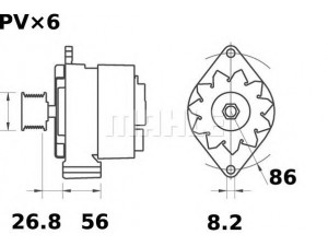 MAHLE ORIGINAL MG 332 kintamosios srovės generatorius
77 00 073 467, 77 00 073 467
