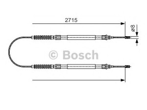 BOSCH 1 987 482 003 trosas, stovėjimo stabdys 
 Stabdžių sistema -> Valdymo svirtys/trosai
4745 W5, 1339394080, 1339676080