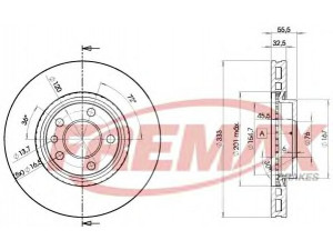 FREMAX BD-3020 stabdžių diskas 
 Stabdžių sistema -> Diskinis stabdys -> Stabdžių diskas
7H0 615 301 F