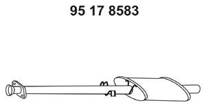 EBERSPÄCHER 95 17 8583 vidurinis duslintuvas 
 Išmetimo sistema -> Duslintuvas
SE 021.115.201 C, SE 021.115.201 F