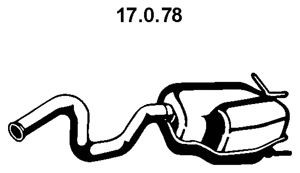 EBERSPÄCHER 17.0.78 galinis duslintuvas
77 00 435 853, 82 00 162 359