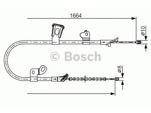 BOSCH 1 987 482 219 trosas, stovėjimo stabdys 
 Stabdžių sistema -> Valdymo svirtys/trosai
46430 52070