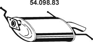 EBERSPÄCHER 54.098.83 galinis duslintuvas 
 Išmetimo sistema -> Duslintuvas
KK12A 40 100