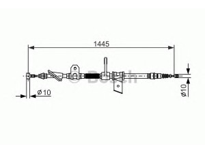 BOSCH 1 987 477 624 trosas, stovėjimo stabdys 
 Stabdžių sistema -> Valdymo svirtys/trosai
60630814, 60661490, 60630814, 60661490