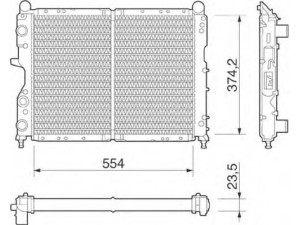 MAGNETI MARELLI 350213256000 radiatorius, variklio aušinimas 
 Aušinimo sistema -> Radiatorius/alyvos aušintuvas -> Radiatorius/dalys
46405421, 46405475, 60811128, 6081128