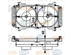 HELLA 8MK 376 710-121 radiatorius, variklio aušinimas
307 501 06 01, A 307 501 06 01