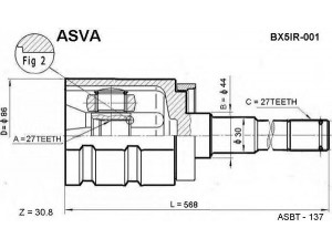 ASVA BX5IR-001 jungčių komplektas, kardaninis velenas 
 Ratų pavara -> Sujungimai/komplektas
31607503538, 31607505006