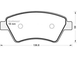 MGA 693 stabdžių trinkelių rinkinys, diskinis stabdys