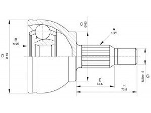 OPEN PARTS CVJ5628.10 jungčių komplektas, kardaninis velenas 
 Ratų pavara -> Sujungimai/komplektas
1693601572, 1693602972, 1693604372