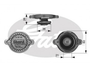 GATES RC10372 radiatoriaus dangtelis