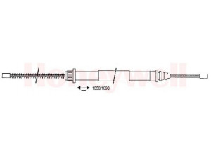 BENDIX 431122B trosas, stovėjimo stabdys 
 Stabdžių sistema -> Valdymo svirtys/trosai
7700754882