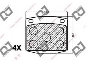 DJ PARTS BP1443 stabdžių trinkelių rinkinys, diskinis stabdys 
 Techninės priežiūros dalys -> Papildomas remontas
41060-H5925, 41060-H7900, 41060-H7925